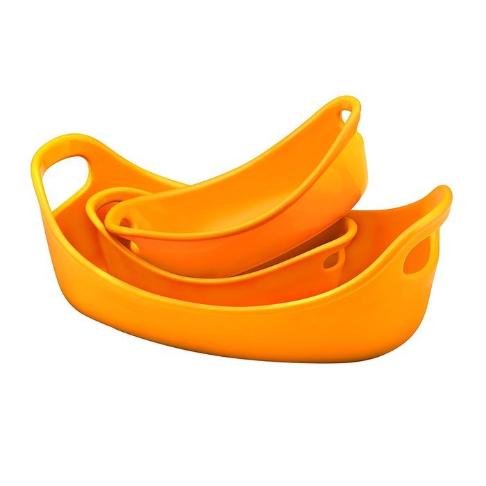 Rachael Ray 3-Piece Oval Stoneware Set, Small