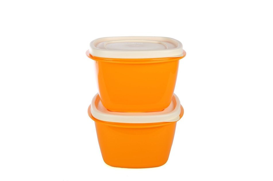 Cutting Edge Snap Tight Food Storage, 1500 & 2000ml, Set of 4, Candy Orange N3