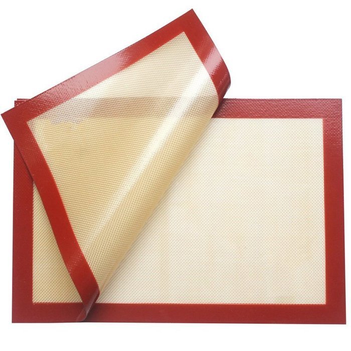 Professional 2 Pack Set of 2 Half Sheet Square Nonstick Rolling Silicone Baking Mat, Non Stick Silicon Liner for...