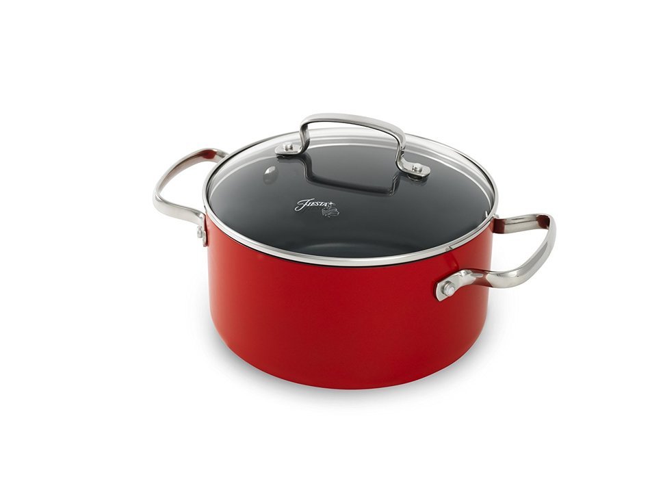 Fiesta 3 Quart Aluminum Non-Stick Ceramic Covered Casserole, Turquoise N2