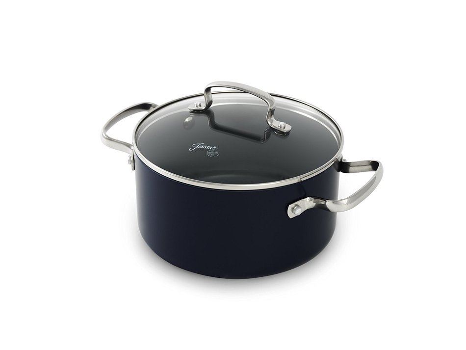 Fiesta 3 Quart Aluminum Non-Stick Ceramic Covered Casserole, Turquoise N3