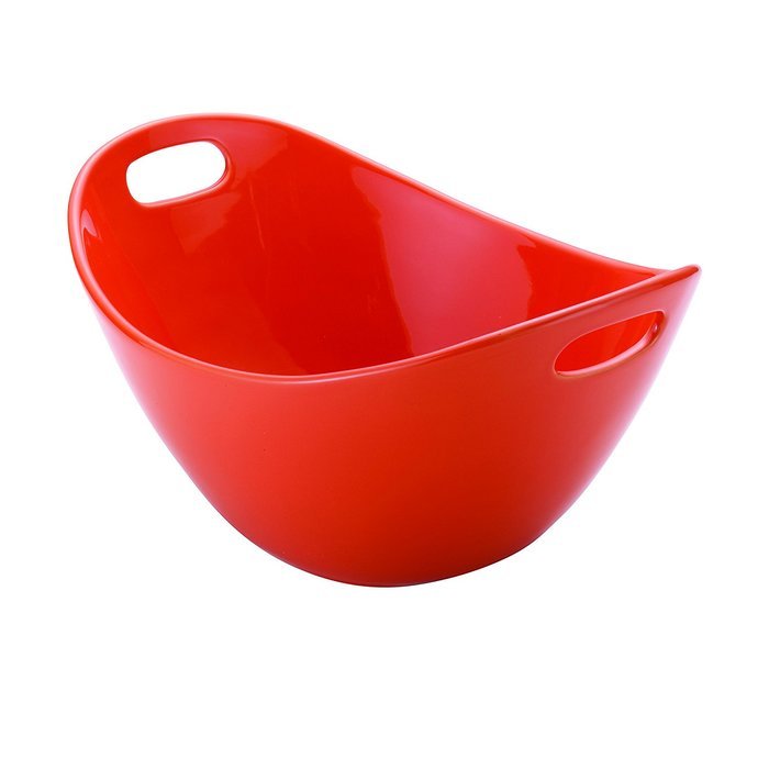 Rachael Ray Stoneware 15" Salad Serving Bowl, Red N4