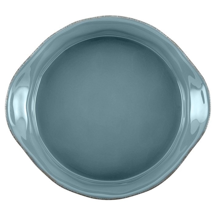 Rachael Ray Cucina Stoneware 3-Piece Round Casserole & Lid Set, Agave Blue N2
