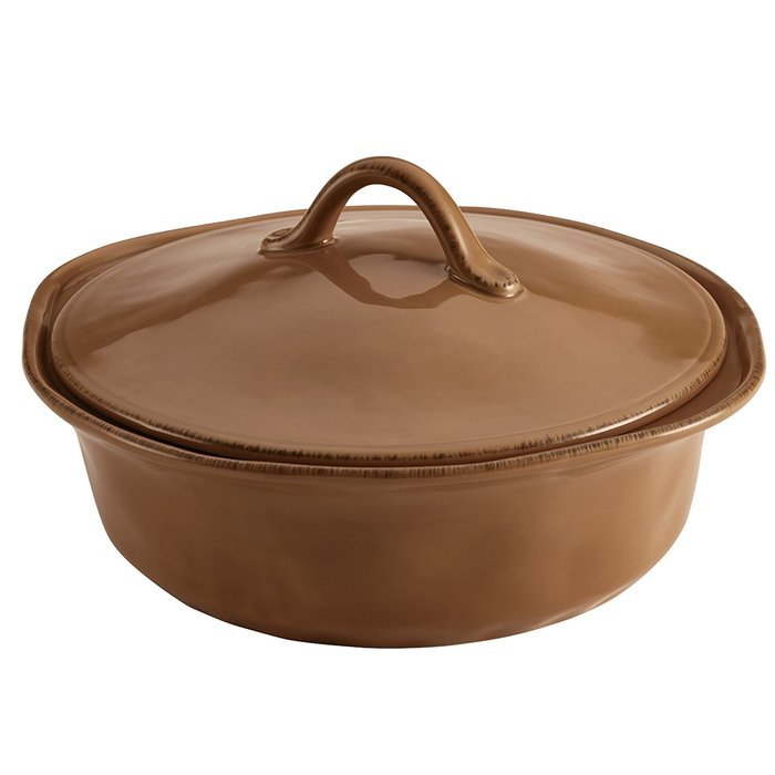 Rachael Ray Cucina Stoneware 3-Piece Round Casserole & Lid Set, Agave Blue N11
