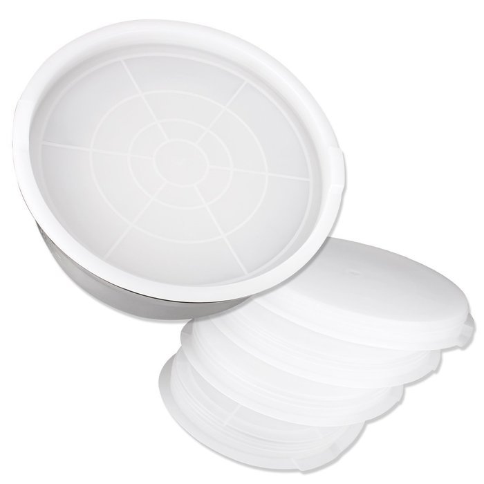 Stainless Steel Mixing Bowls Set of 5,with Plastic Lids-JUNING N9