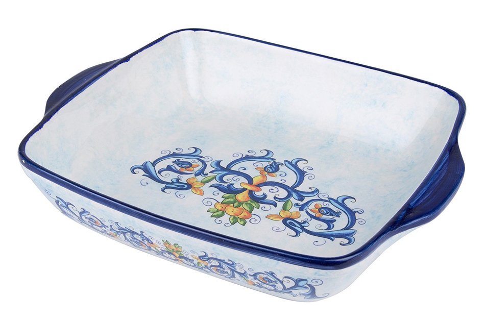 Italian Handmade Dinnerware Small Square Baker Venice Pietra Italia