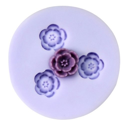 Longzang F0137 Mini Flower Fondant Silicone Sugar Craft Molds DIY Gumpaste Flowers Cake Decorating Product, Pink