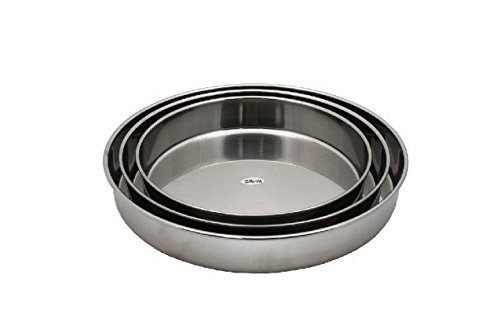 Concord Cookware 3-Piece Stainless Steel Cake Baking Pan, 11 by 12 by 14-Inch