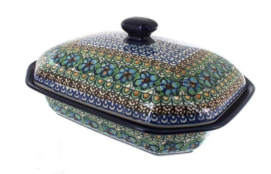 Polish Pottery Unikat Medium Covered Baker