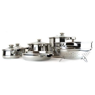 Vesta Stainless Steel Cookware Set by Magefesa, 10-Piece