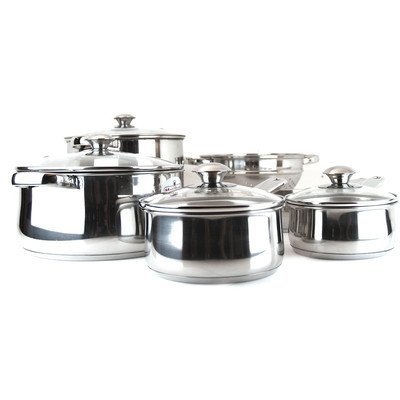 Vesta Stainless Steel Cookware Set by Magefesa, 10-Piece N2
