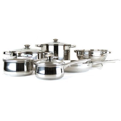Vesta Stainless Steel Cookware Set by Magefesa, 10-Piece N5