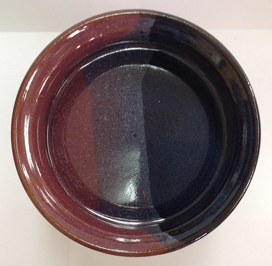 Handmade pottery brie baker with recipe. N4