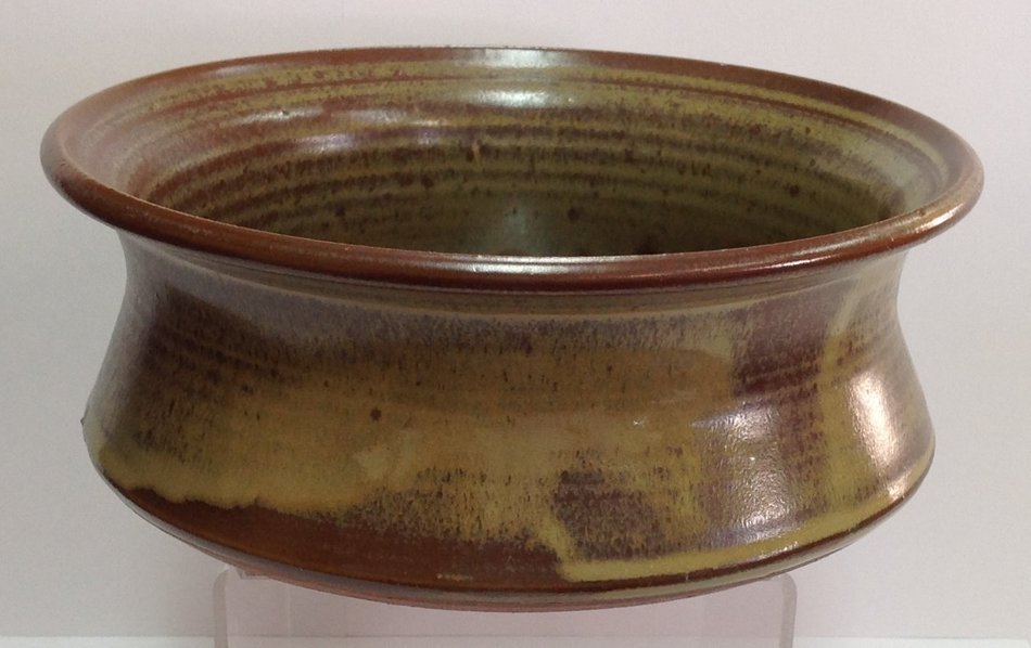 Handmade pottery brie baker with recipe. N5