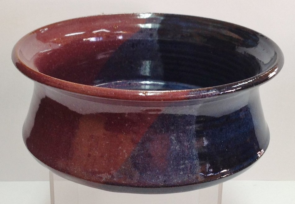 Handmade pottery brie baker with recipe. N6