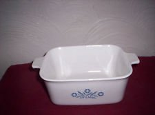 VINTAGE CORNING WARE BLUE CORNFLOWER RECTANGULAR COOKWARE P4B 7"X5 1/2"X3" N2