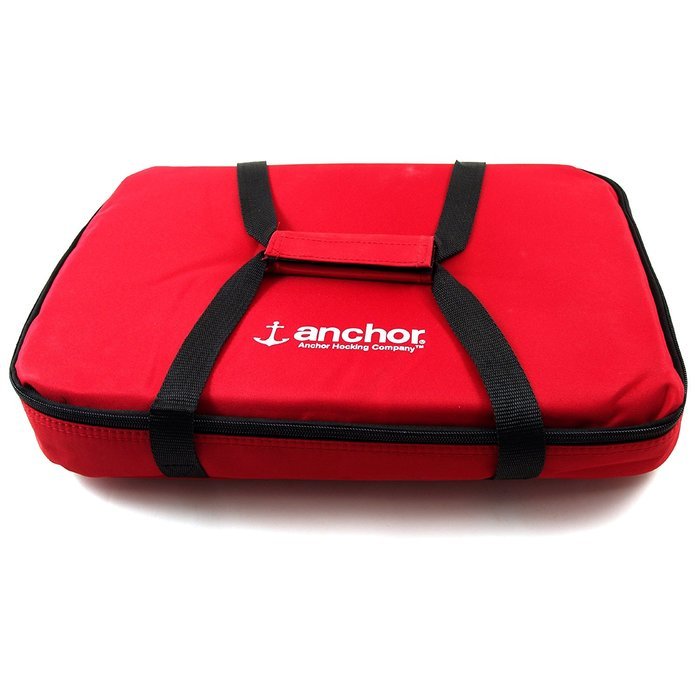 Anchor Hocking Essentials Red 4 Piece Bake 'N Take Set