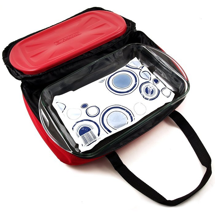 Anchor Hocking Essentials Red 4 Piece Bake 'N Take Set N2