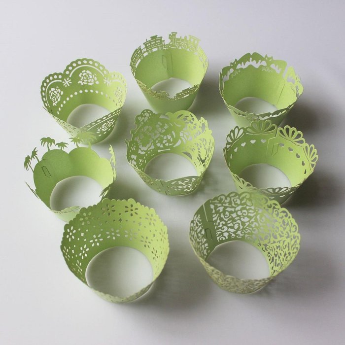 Sophiebella 60-count Green-Cupcake-Wrappers Decorating Supplies for Paper-Baking-Cups for Wedding Holiday - 5... N8
