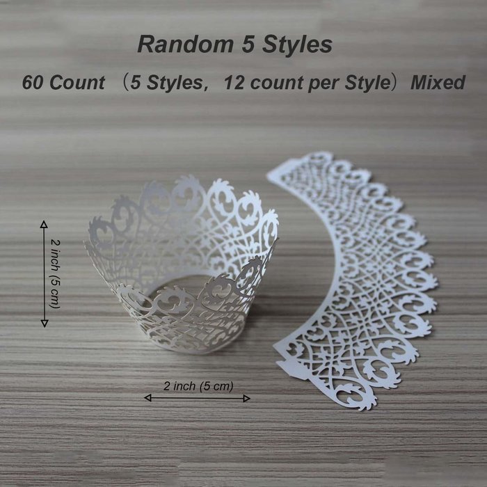 Sophiebella 60-count Green-Cupcake-Wrappers Decorating Supplies for Paper-Baking-Cups for Wedding Holiday - 5... N33