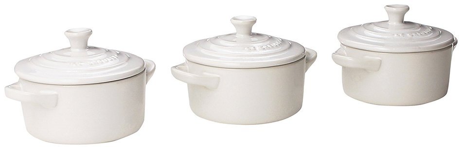Le Creuset Stoneware Christmas Color Cocottes, Set of 3