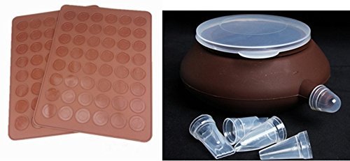 Silicone Macaron Baking Sheet Mat Set Ks46 (Decorating Pen) N7