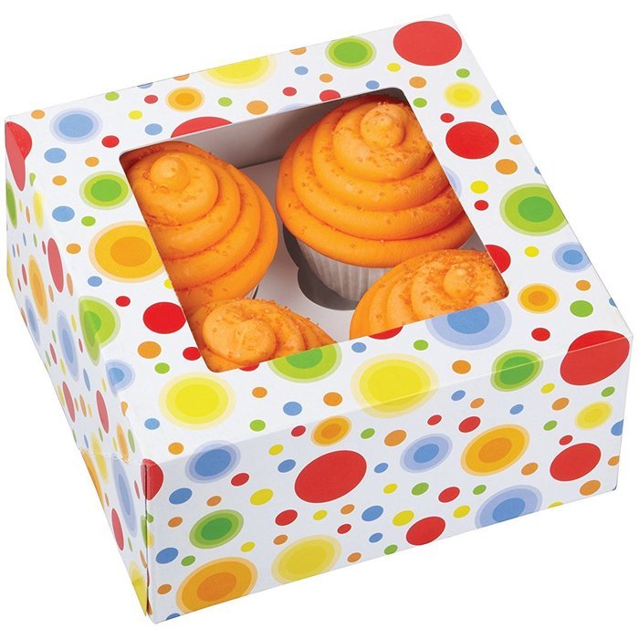Wilton Kraft 4 Cavity Cupcake Boxes, 3 Count N2