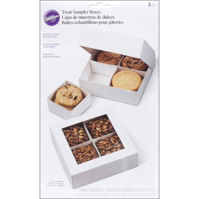 Wilton Kraft 4 Cavity Cupcake Boxes, 3 Count N4