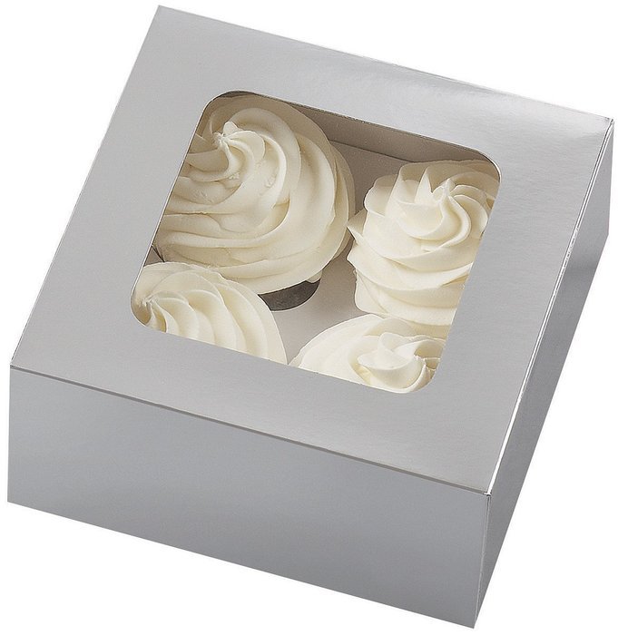 Wilton Kraft 4 Cavity Cupcake Boxes, 3 Count N8
