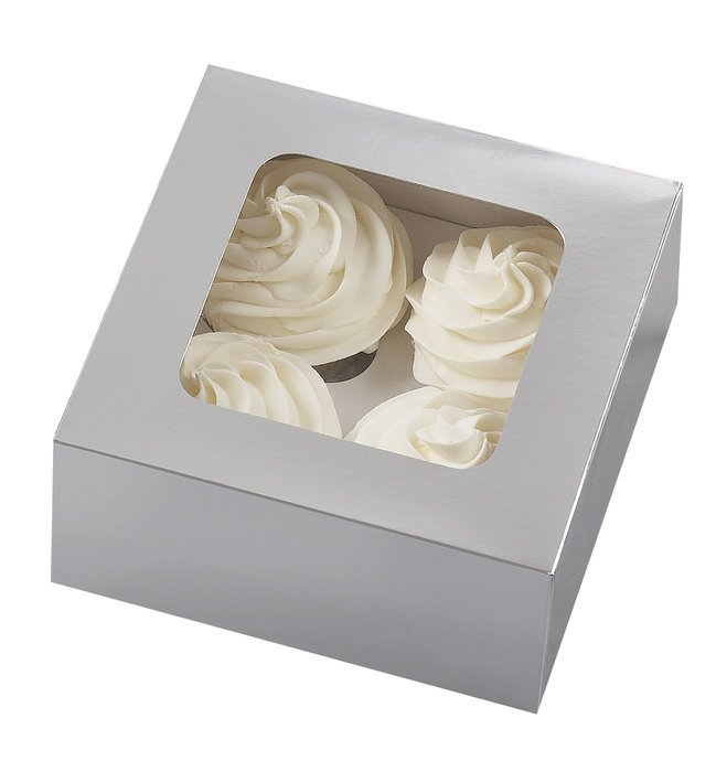 Wilton Kraft 4 Cavity Cupcake Boxes, 3 Count N9