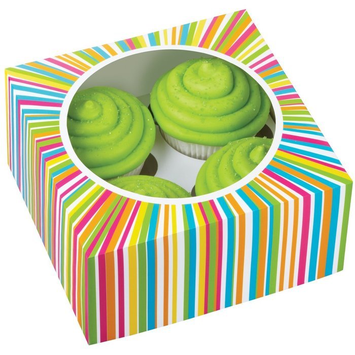 Wilton Kraft 4 Cavity Cupcake Boxes, 3 Count N12
