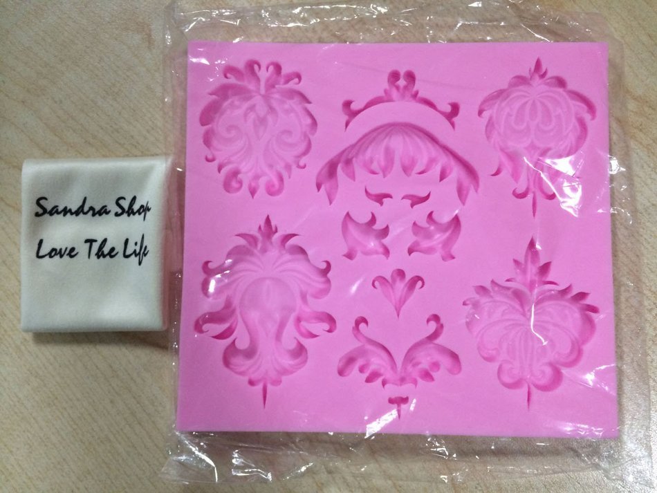 Yunko Palace Reliefs Flame Collection Fondant Mold Silicone Sugar Craft Molds DIY Cake Decorating