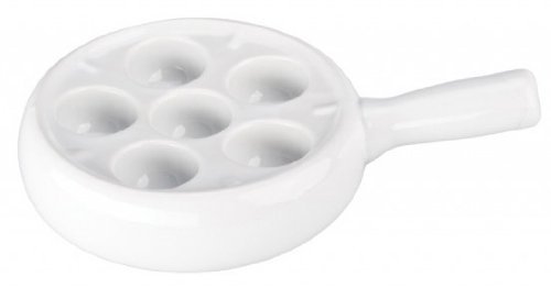 BIA Cordon Bleu - Set of 2 - 9" White Porcelain Escargot Serving/Baking Dish