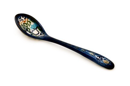 Polish Pottery Garden of Eden Sugar Spoon