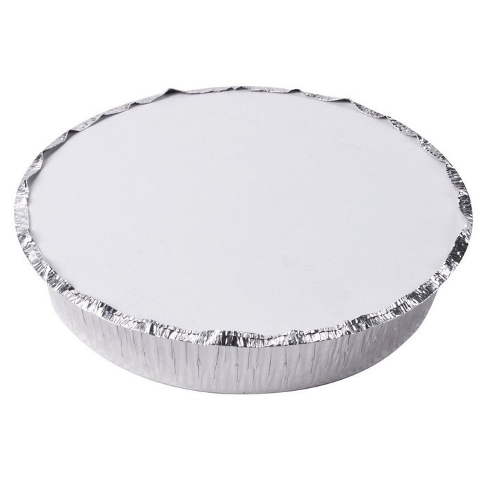 SafePro 9" Round Foil Take-Out Pan with Board Lid, Foil Pans - 100 / Case N2