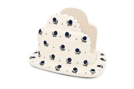 Polish Pottery Blueberry Napkin Holder