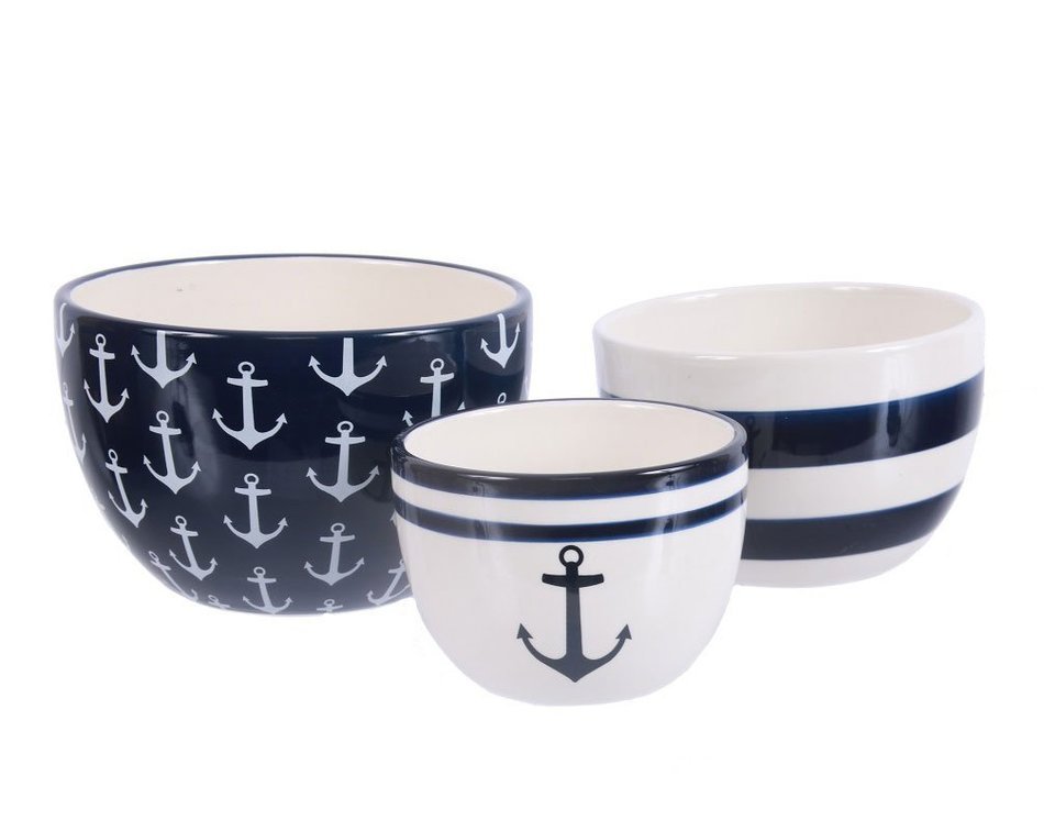 Latitude 38 3 Piece Ceramic Nested Bowl Set