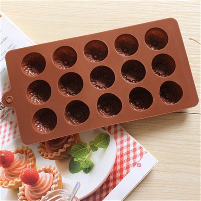 Hestio Flowers Shaped Silicone DIY Cholocate Baking Mould N4