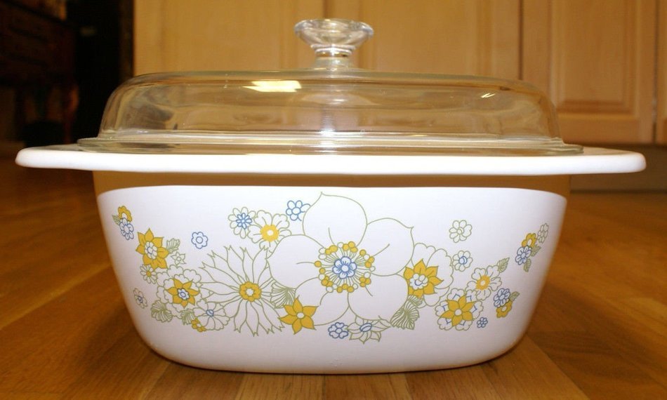 Corning Ware Floral Bouquet Dutch Oven Casserole Baking Dish P-34-b