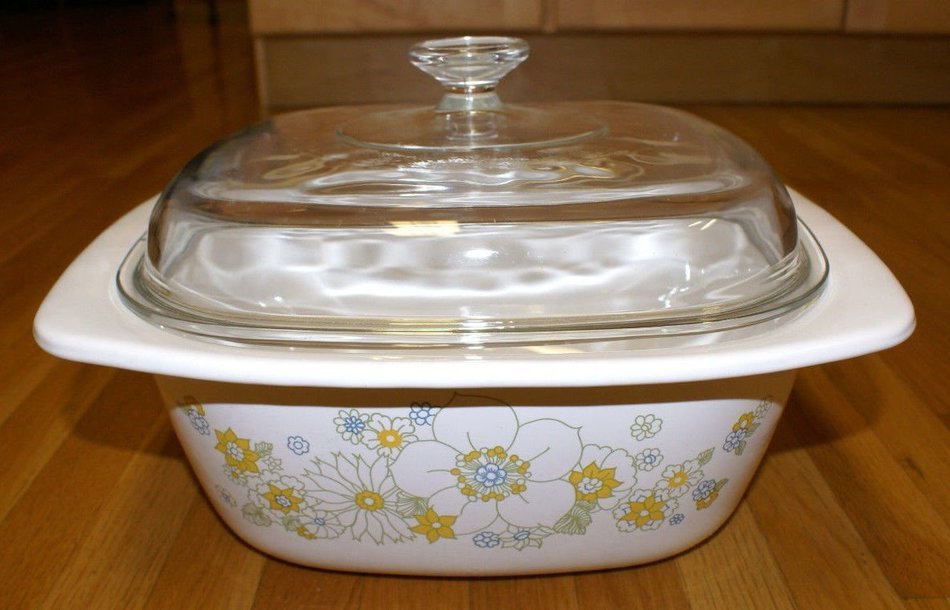 Corning Ware Floral Bouquet Dutch Oven Casserole Baking Dish P-34-b N2