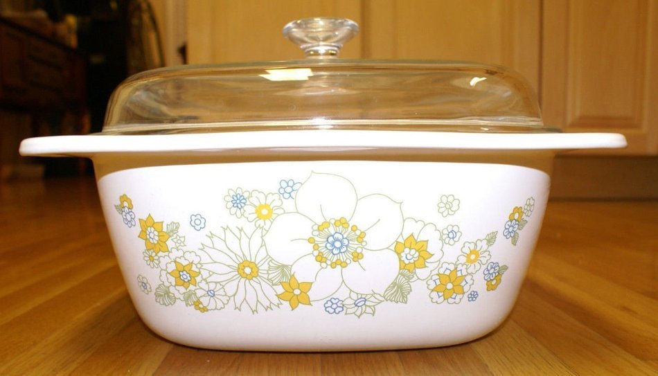 Corning Ware Floral Bouquet Dutch Oven Casserole Baking Dish P-34-b N3