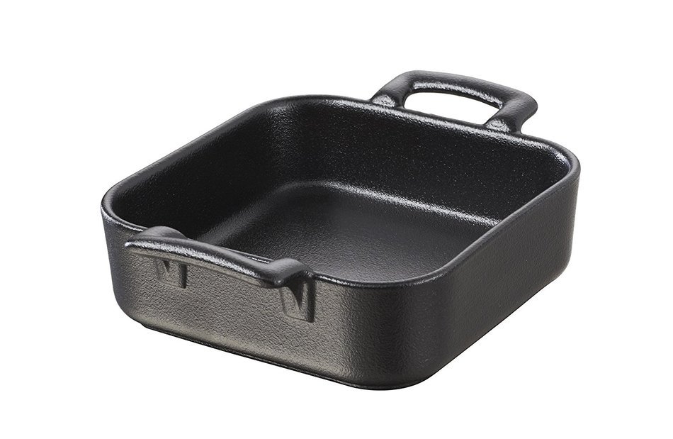 Revol USA Belle Cuisine Deep Square Baking Dish, 7.75 by 7.76-Inch, Black