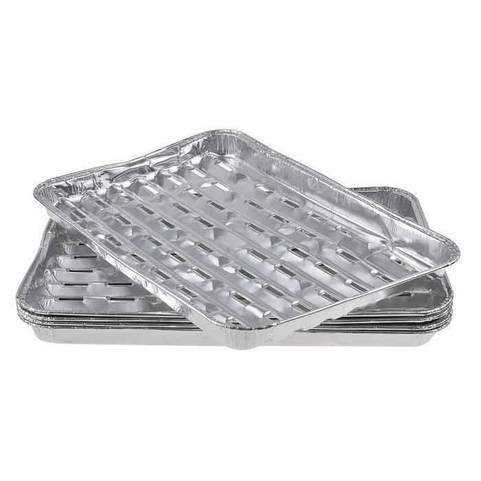 Kmise Large Disposable Aluminum Foil Barbecue Grill Plate for Home Picnic and BBQ 4 Pcs N6