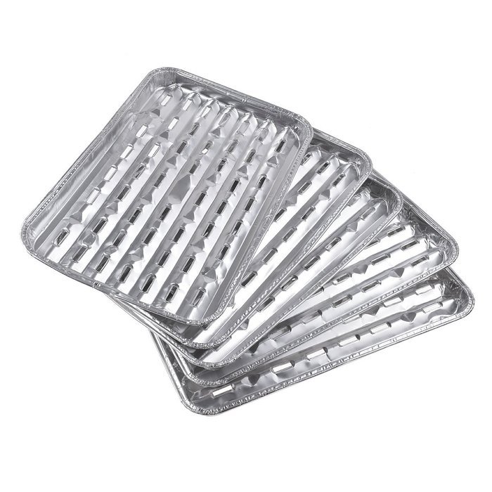 Kmise Large Disposable Aluminum Foil Barbecue Grill Plate for Home Picnic and BBQ 4 Pcs N7