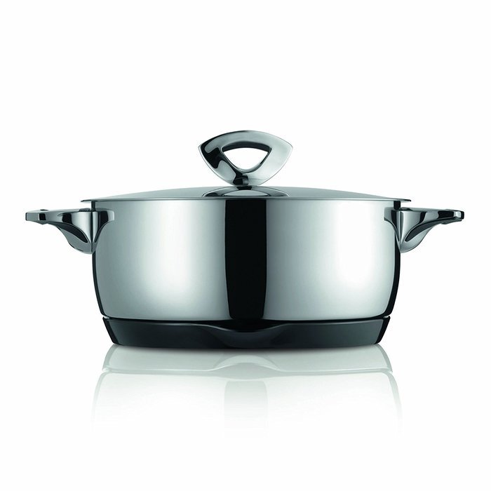 Kuhn Rikon Durotherm Swiss-Made Cookware, Casserole with Lid, 7-Inch - 2QT