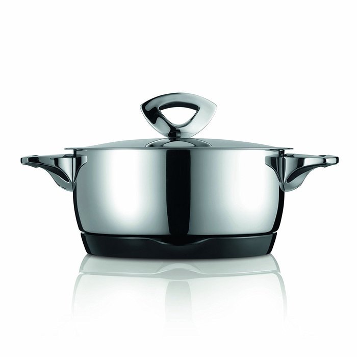 Kuhn Rikon Durotherm Swiss-Made Cookware, Casserole with Lid, 7-Inch - 2QT N4