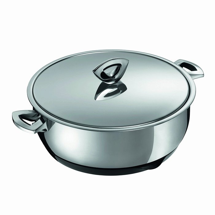 Kuhn Rikon Durotherm Swiss-Made Cookware, Casserole with Lid, 7-Inch - 2QT N6