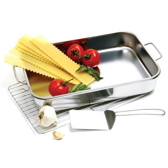 Norpro 12 by 16 Inch Stainless Steel Roast Lasagna Pan N2