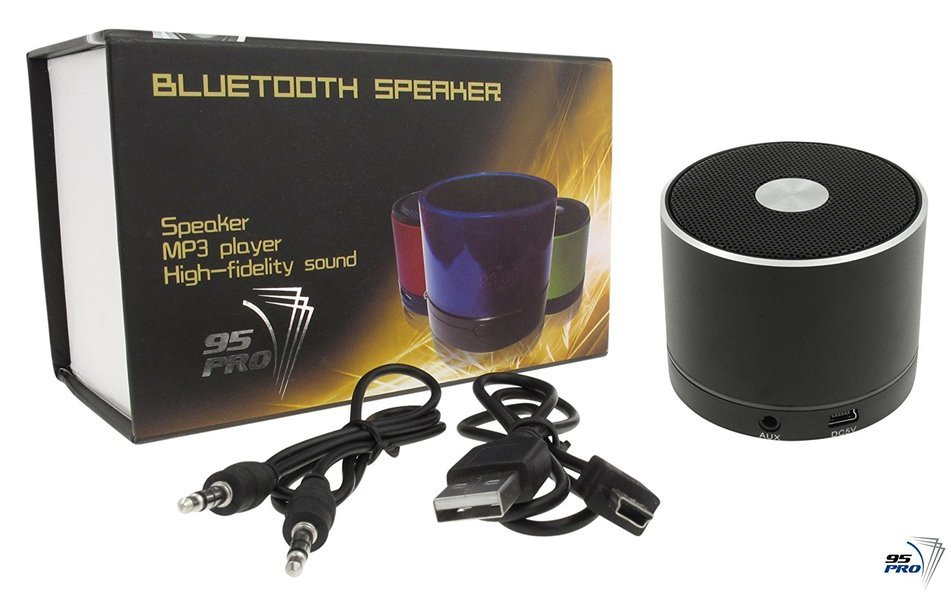Mini Bluetooth Speaker for Iphone, Ipad, Android, Samsung, Ipod, Kindle with Rechargeable Battery - Black N7