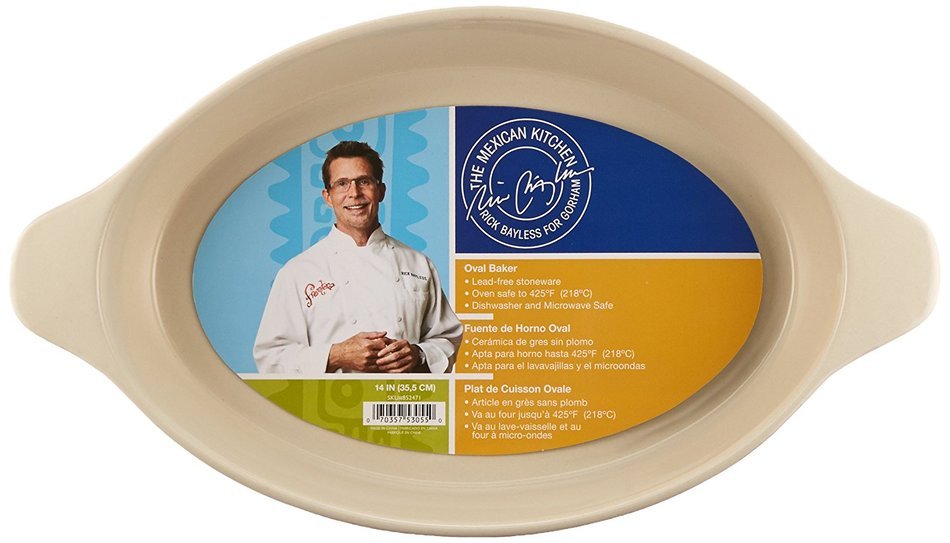 The Mexican Kitchen by Rick Bayless Ceramic Baker, Medium, Red N2